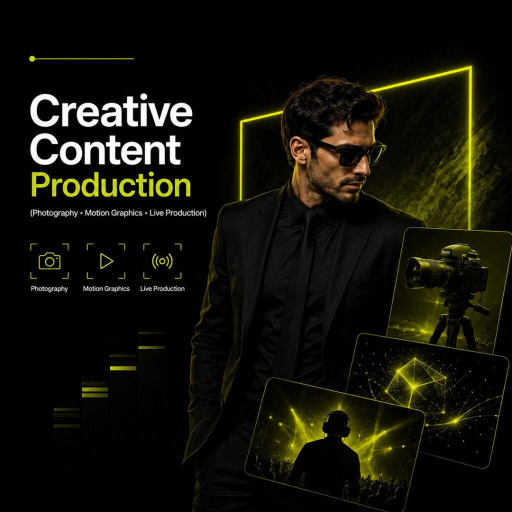 Creative Content Production (Photography • Motion Graphics • Live Production)